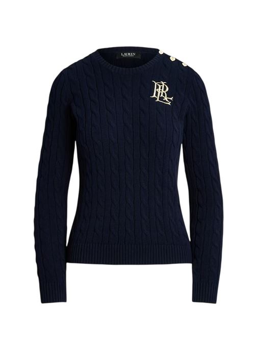 Maglia in cotone a trecce LAUREN RALPH LAUREN | MONTIVA-LONG SLEEVE-PULLOVER..LAUREN NAVY